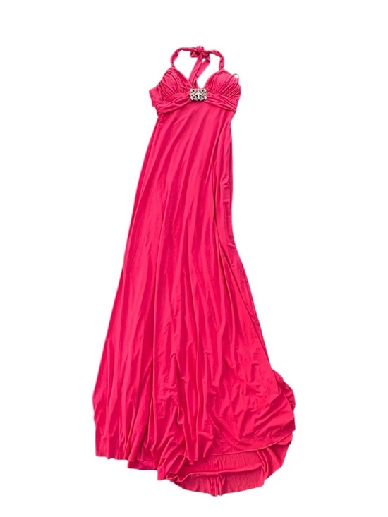 Cache Dresses & Skirts - Cache Y2K Halter Evening Gown Rhinestone Accents 4
